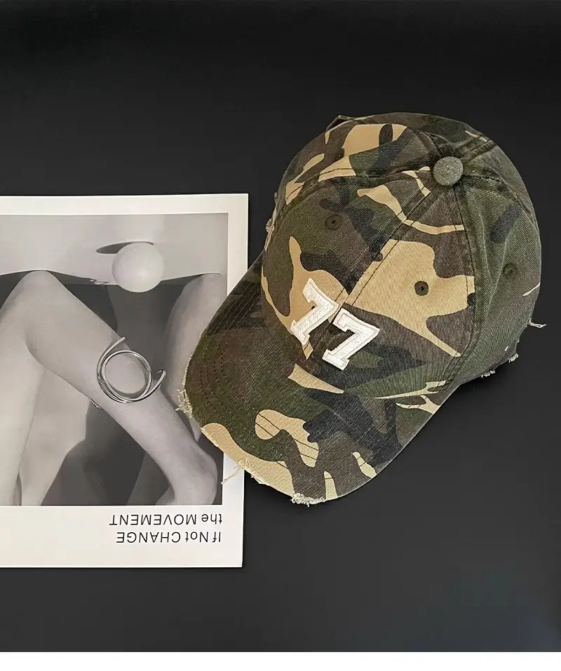 American Retro Camouflage Cap for Men Women — feature 2