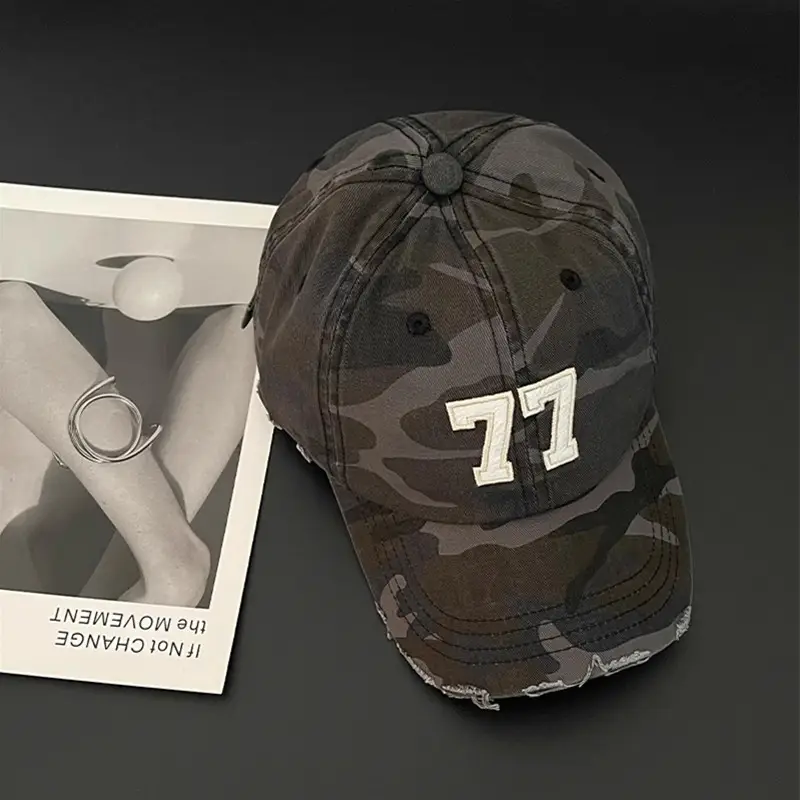 American Retro Camouflage Cap for Men Women