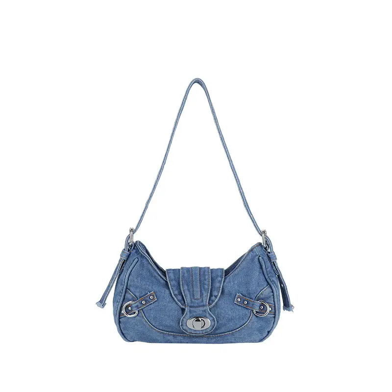 Vintage Denim Shoulder Bag for Women 2025