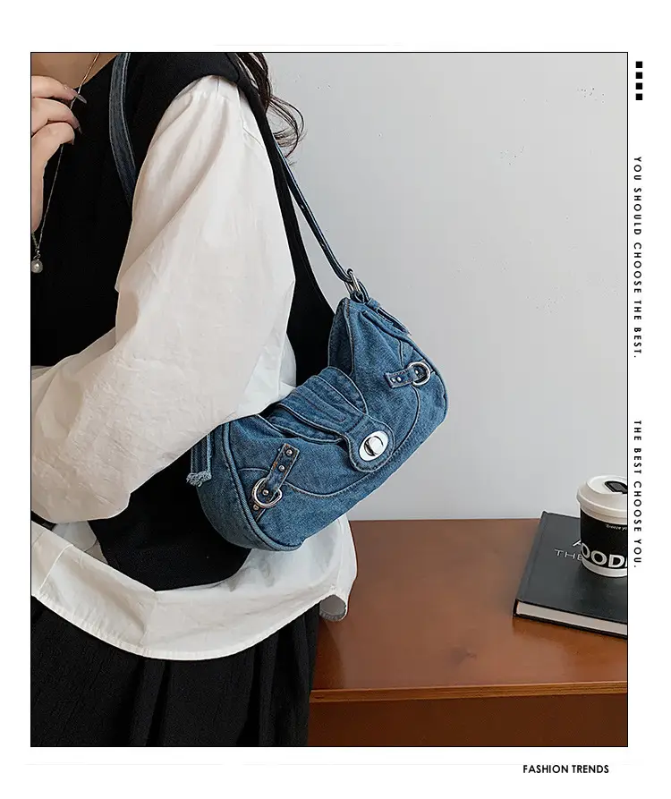 Vintage Denim Shoulder Bag for Women 2025 — feature 1