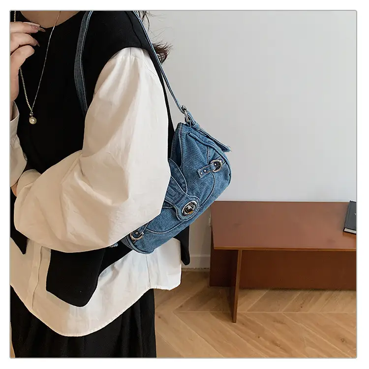 Vintage Denim Shoulder Bag for Women 2025 — feature 15