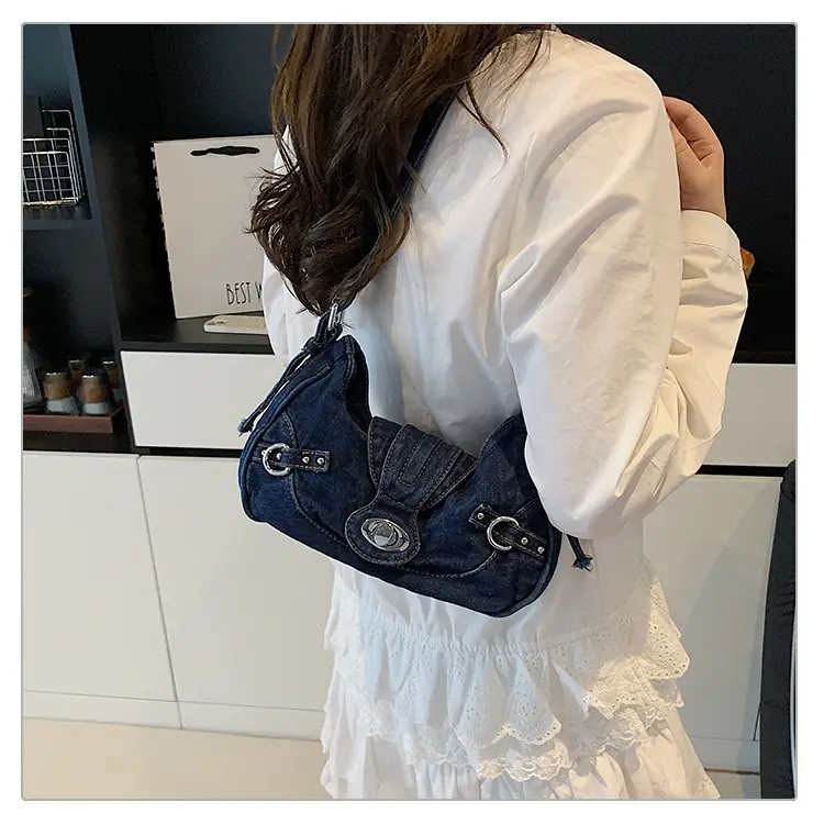 Vintage Denim Shoulder Bag for Women 2025 — feature 18
