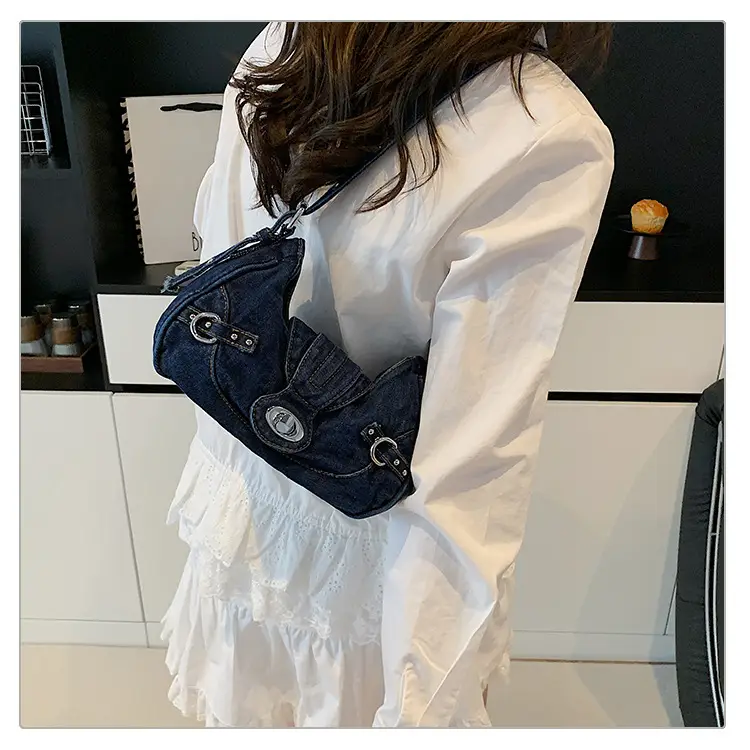 Vintage Denim Shoulder Bag for Women 2025 — feature 19