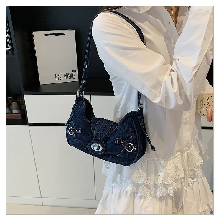 Vintage Denim Shoulder Bag for Women 2025 — feature 23