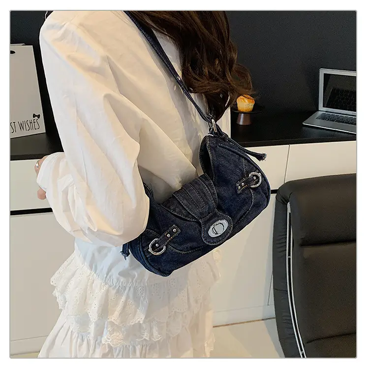 Vintage Denim Shoulder Bag for Women 2025 — feature 24