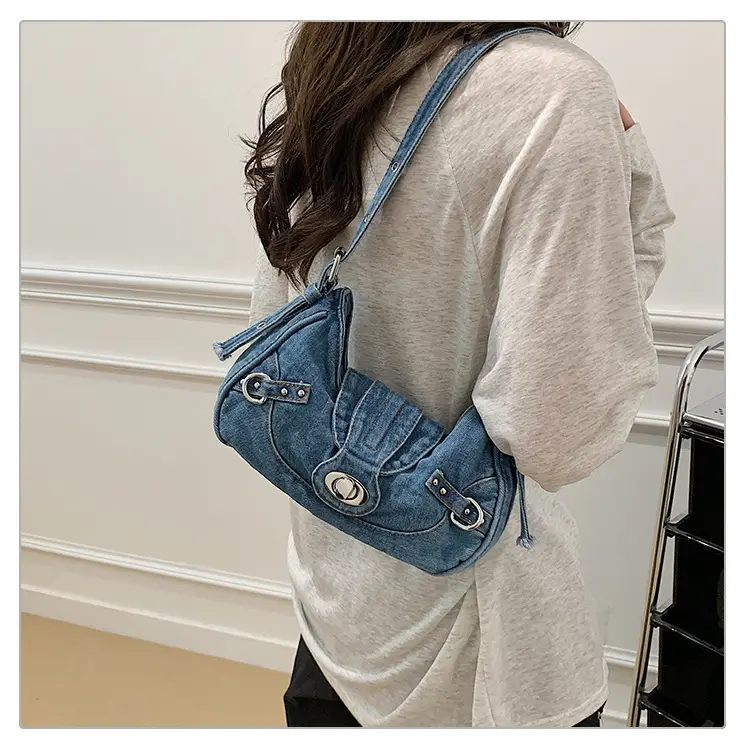 Vintage Denim Shoulder Bag for Women 2025 — feature 26