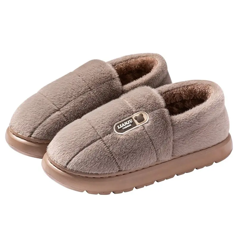 Large Size Cotton Slippers for the Elderly, Men's Autumn and Winter Warm Home Indoor Household Non-Slip Plush Slippers for Women - Image 18