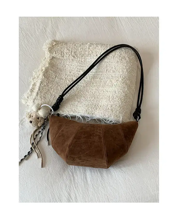 Suede Crossbody Bag Brown Large Capacity Women — feature 22