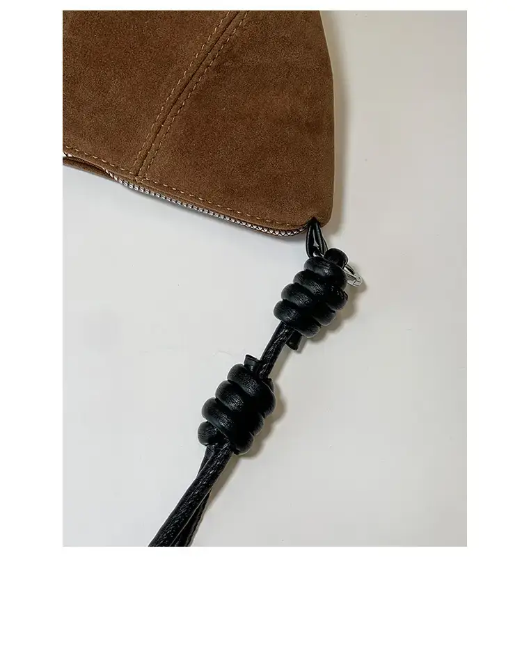 Suede Crossbody Bag Brown Large Capacity Women — feature 5