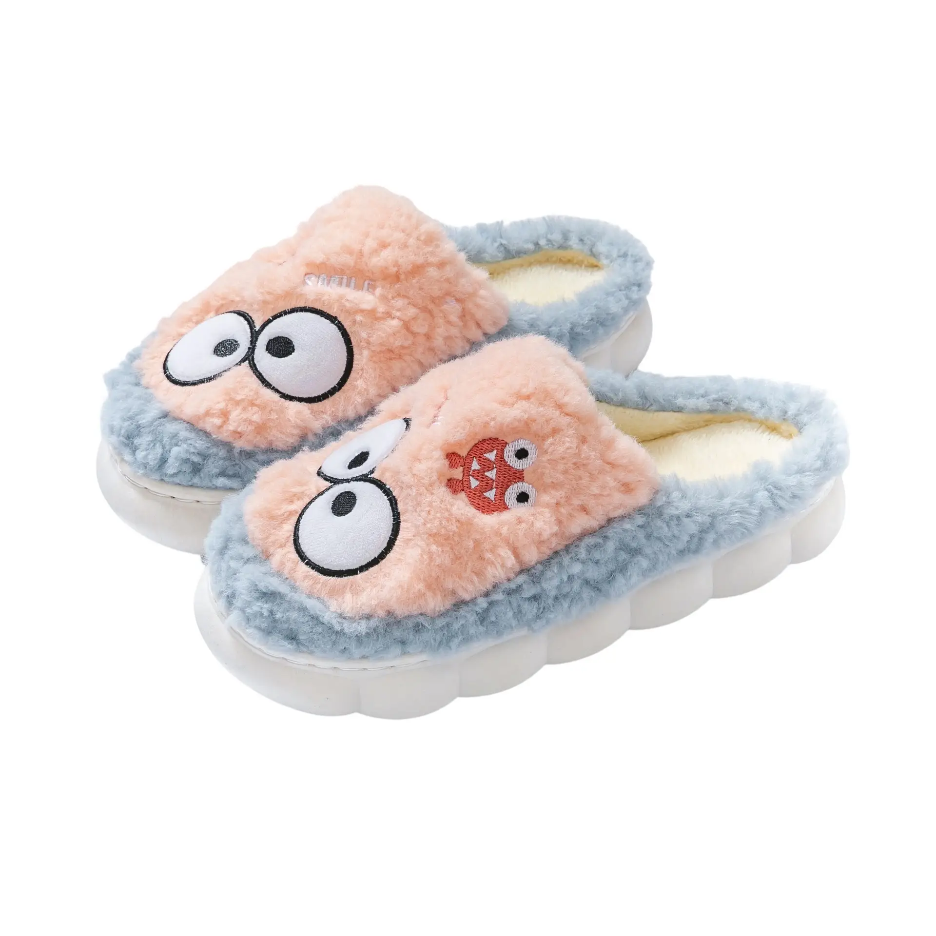 2025 Cartoon Apple Cotton Slippers Women Warm Winter - Image 15