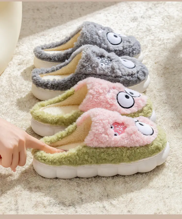 2025 Cartoon Apple Cotton Slippers Women Warm Winter — feature 17
