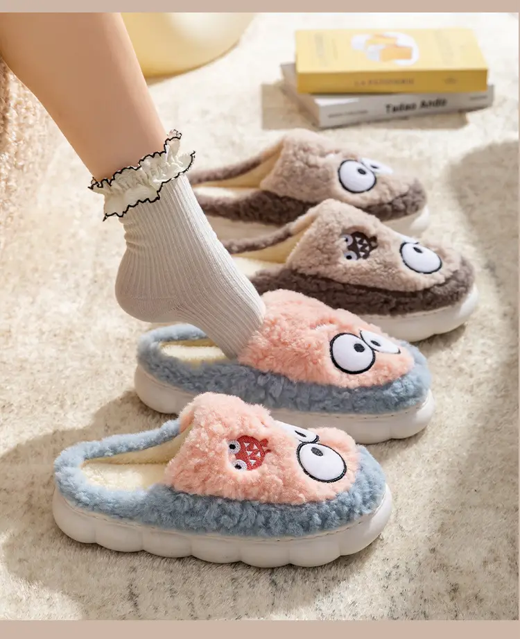 2025 Cartoon Apple Cotton Slippers Women Warm Winter — feature 21