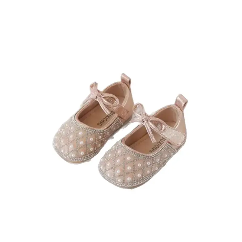 Baby Girl Sparkly Pearl Flat Shoes