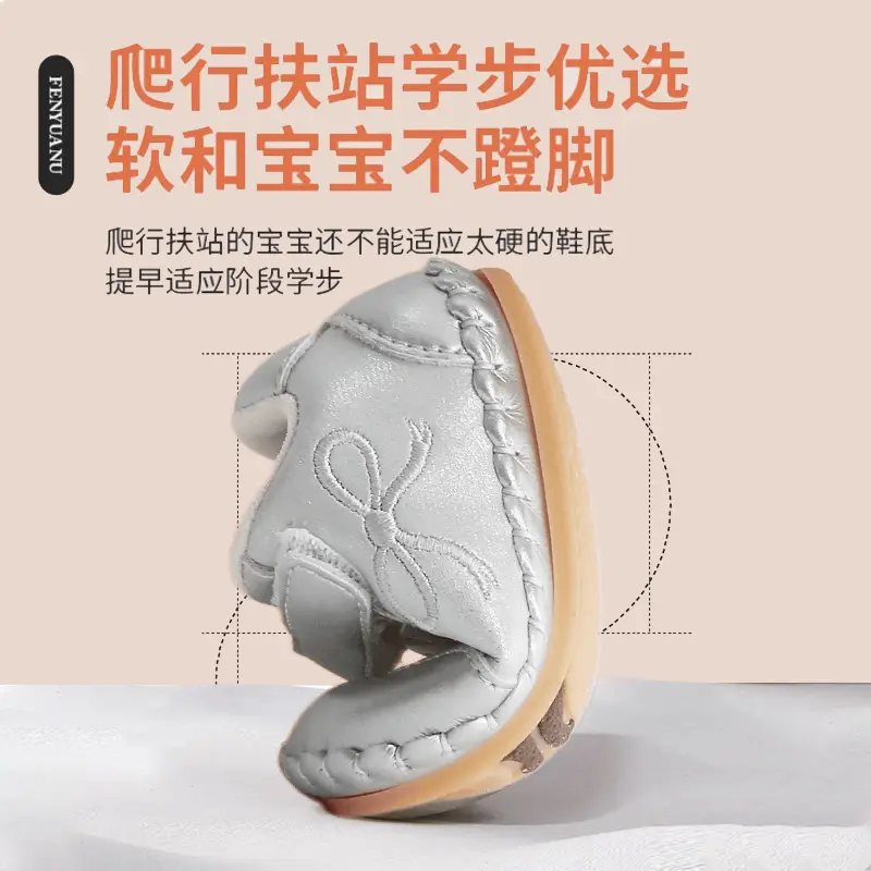 New 0-1 Year Baby Shoes Silver Velcro 6-12 Months