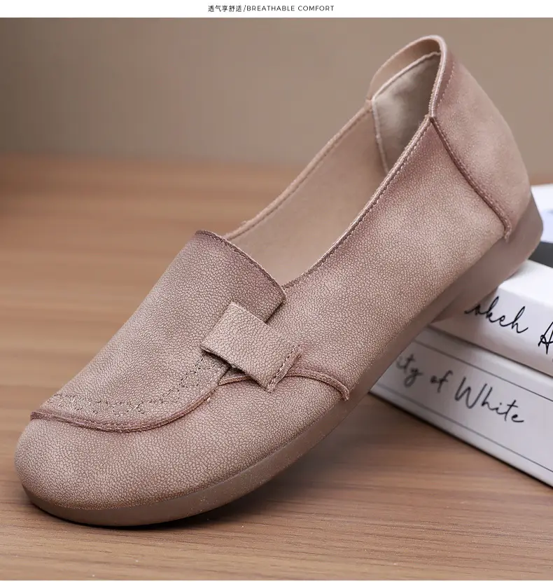 Mom's Shoes Flats for Women 2025 Spring and Autum New Soft-Soled Comfortable Slip-On Beanie Shoes Old Beijing Cloth Shoes for Women — feature 29