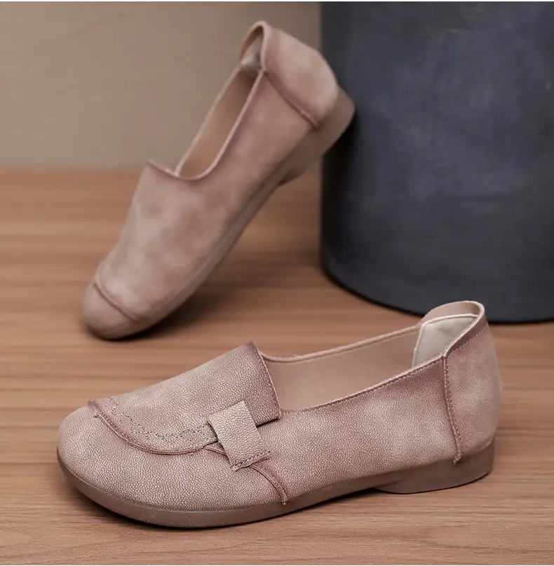 Mom's Shoes Flats for Women 2025 Spring and Autum New Soft-Soled Comfortable Slip-On Beanie Shoes Old Beijing Cloth Shoes for Women — feature 31