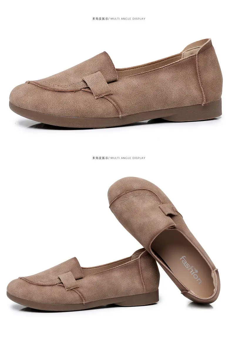 Mom's Shoes Flats for Women 2025 Spring and Autum New Soft-Soled Comfortable Slip-On Beanie Shoes Old Beijing Cloth Shoes for Women — feature 39