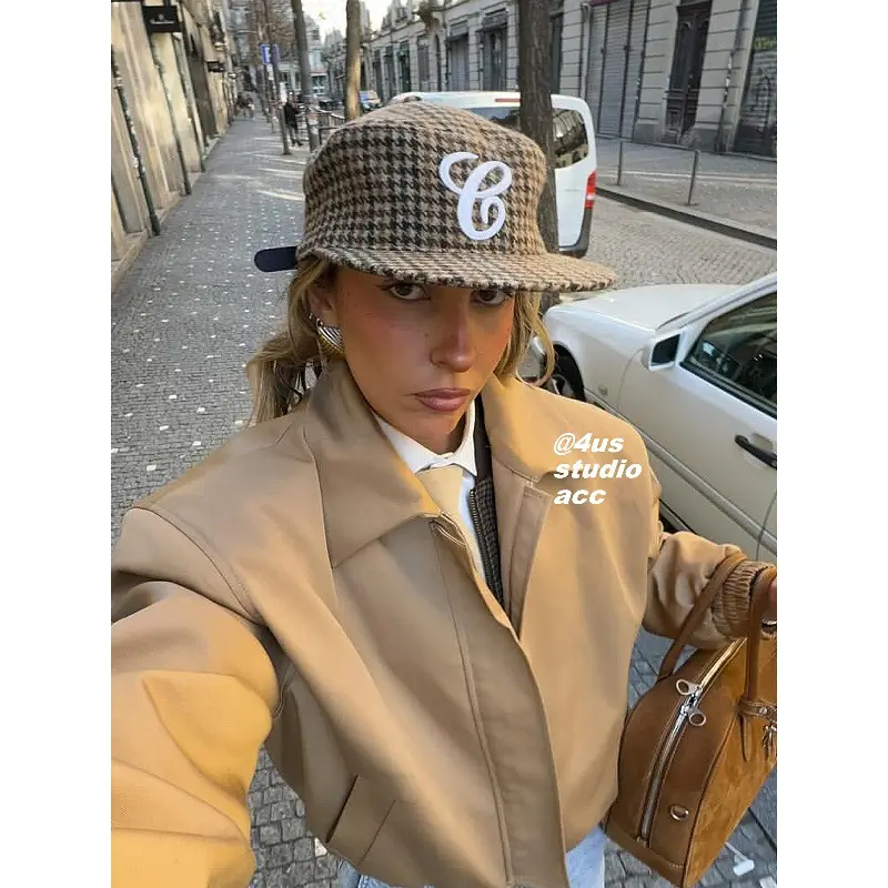 Women Flat Cap with 3D Embroidery & Duckbill Design - Image 4