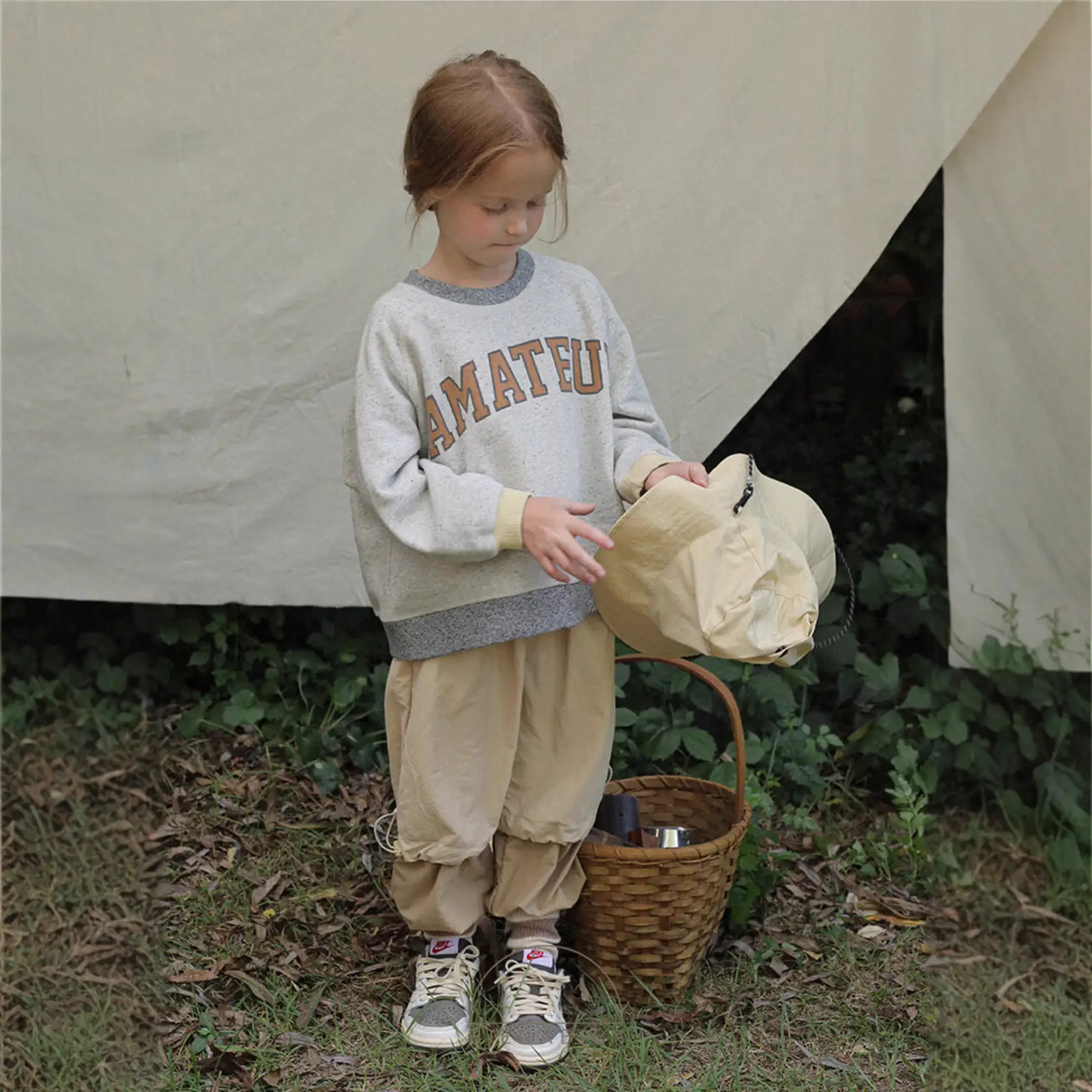 2025 Kids Sweatshirt Set Cotton Round Neck Letter Print - Image 3