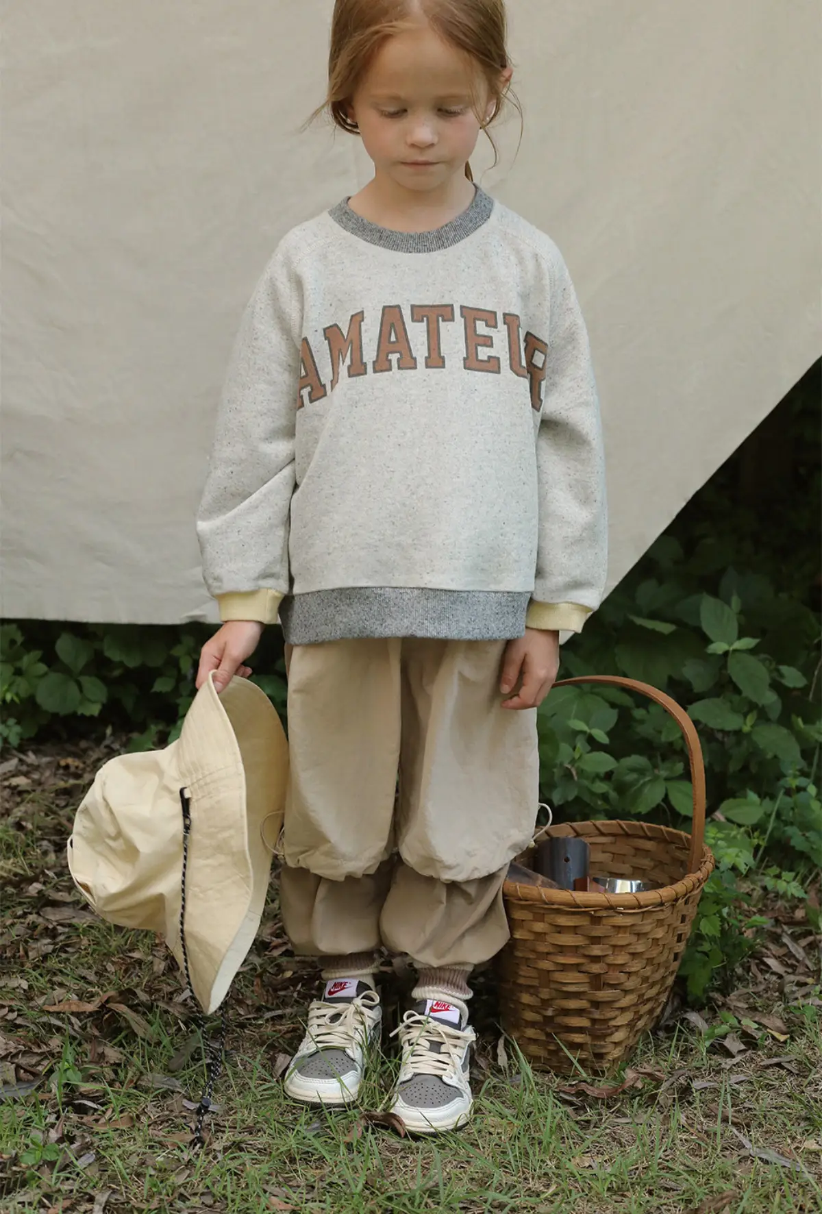 2025 Kids Sweatshirt Set Cotton Round Neck Letter Print — feature 2