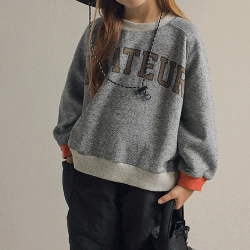 2025 Kids Sweatshirt Set Cotton Round Neck Letter Print — feature 13