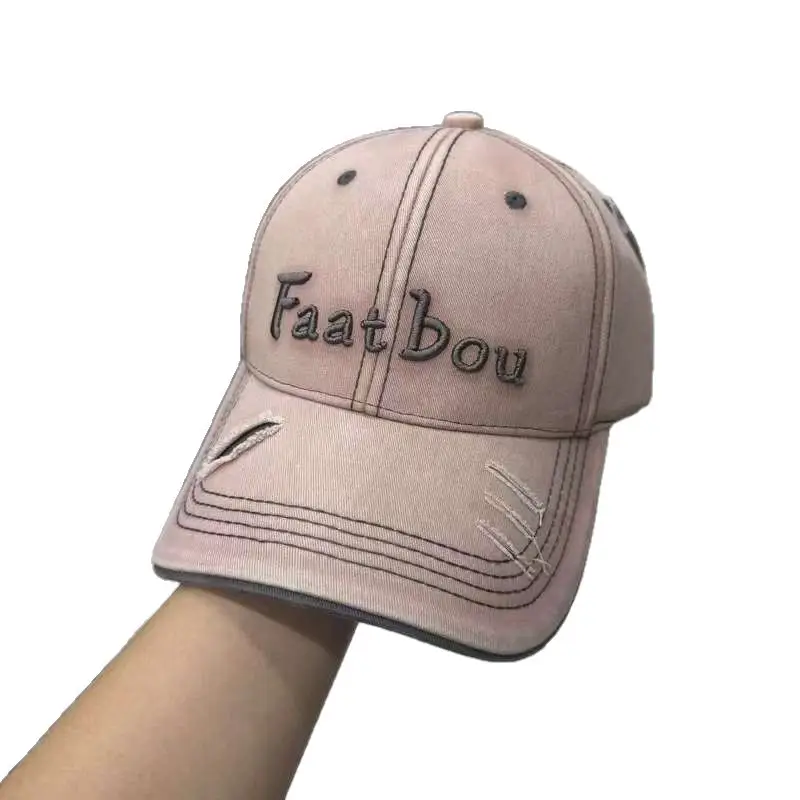 Vintage Distressed Women's Cap Fat Bou Black - Image 11