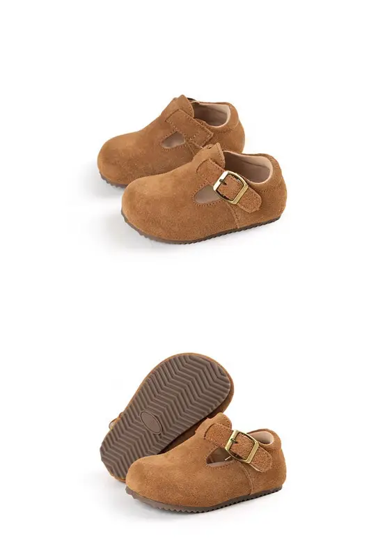 Girls Birkenstock Shoes Brown Soft-Soled Walking — feature 11