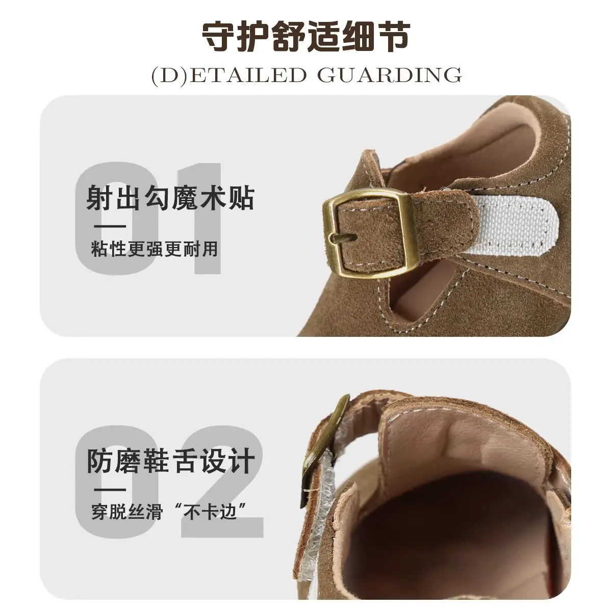 Girls Birkenstock Shoes Brown Soft-Soled Walking — feature 5