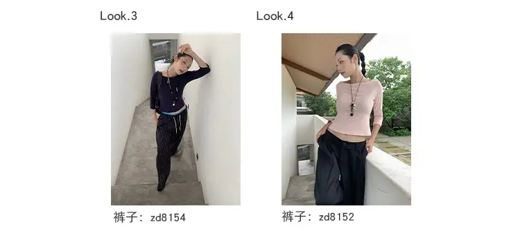 [9Hour] American Sweet and Spicy Style Right Shoulder T-Shirt for Women 2025 Autum Versatile Mid-Sleeve Micro-Elastic Top for Women C250635 — feature 6