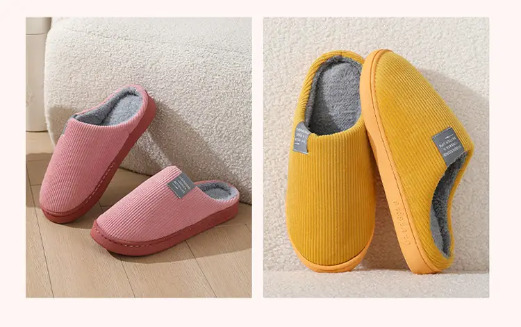 Autumn and Winter Cotton Slippers for Women and Couples, Indoor Home Thick-Soled Non-Slip Cotton Slippers, Plush Slippers for Men, Cold-Proof — feature 14