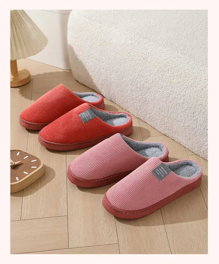 Autumn and Winter Cotton Slippers for Women and Couples, Indoor Home Thick-Soled Non-Slip Cotton Slippers, Plush Slippers for Men, Cold-Proof — feature 16