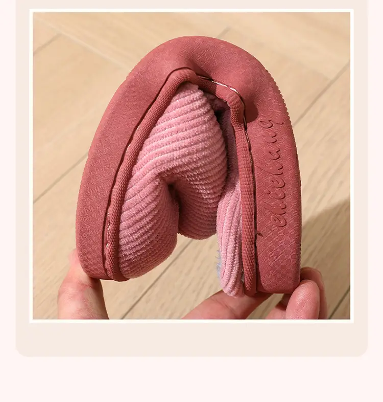 Autumn and Winter Cotton Slippers for Women and Couples, Indoor Home Thick-Soled Non-Slip Cotton Slippers, Plush Slippers for Men, Cold-Proof — feature 9