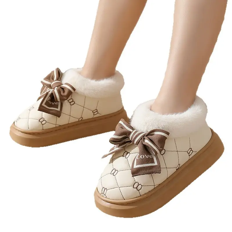 Waterproof Cotton Slippers for Women, Winter 2025, Suitable for Outdoor Wear, Indoor Home Use, Non-Slip, Thick-Soled, Couple Cotton Slippers, Women's Winter Comfortable Style - Image 8