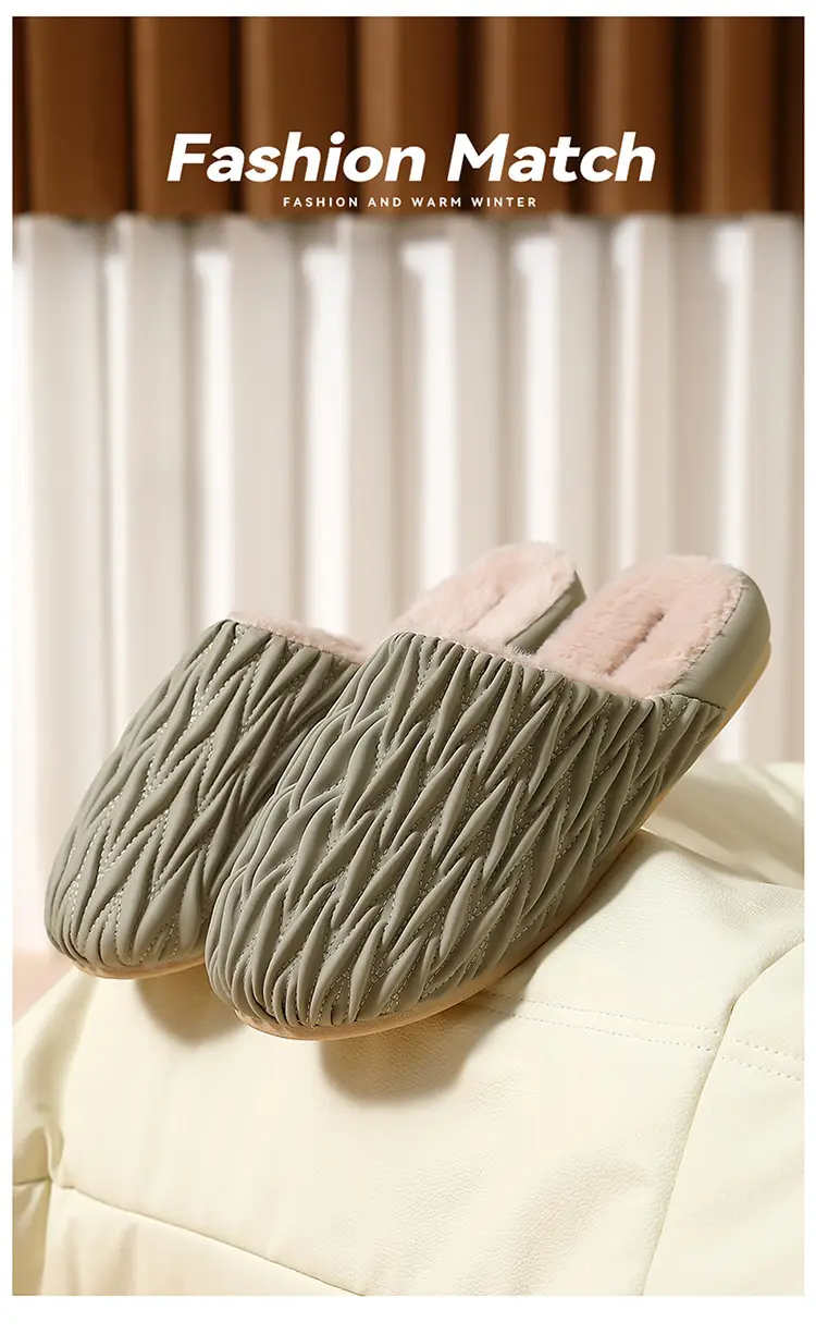 Men's Cotton Furry Slippers Warm Autumn Winter 2024 — feature 9