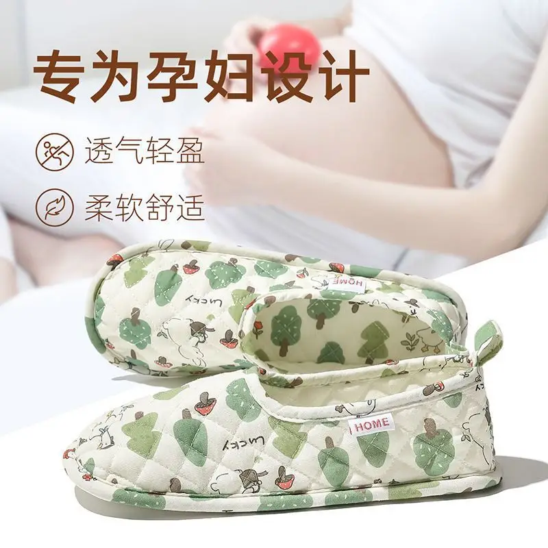 Climbing Mat Slippers for Women 2025 New Indoor Home All-Inclusive Cotton Slippers Breathable Silent Confinement Shoes Summer Thin Style - Image 4