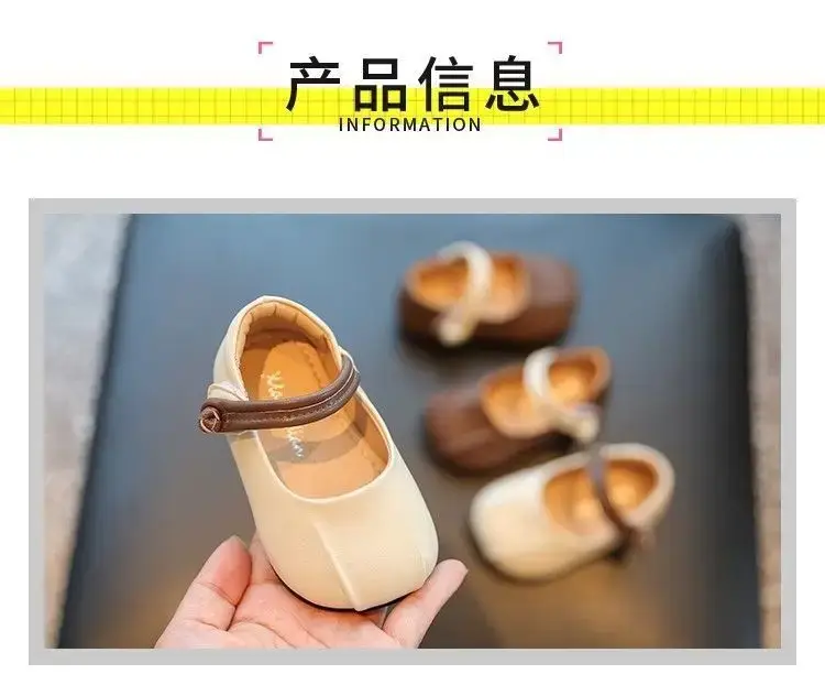 Girls Leather Flats Baby Princess Shoes Soft Sole — feature 2