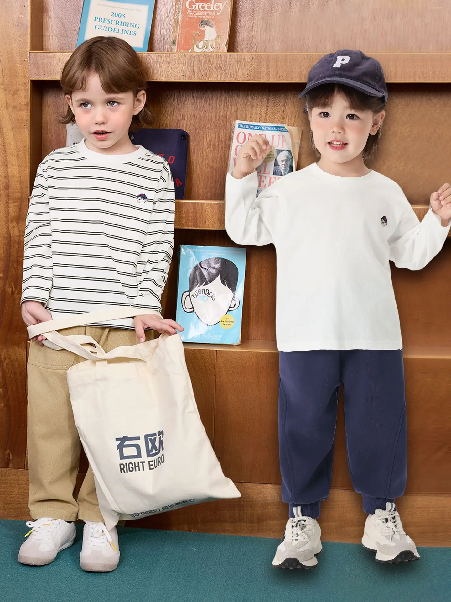 Boys Pure Cotton Striped Long Sleeve T-Shirt Spring Outfit - Image 6