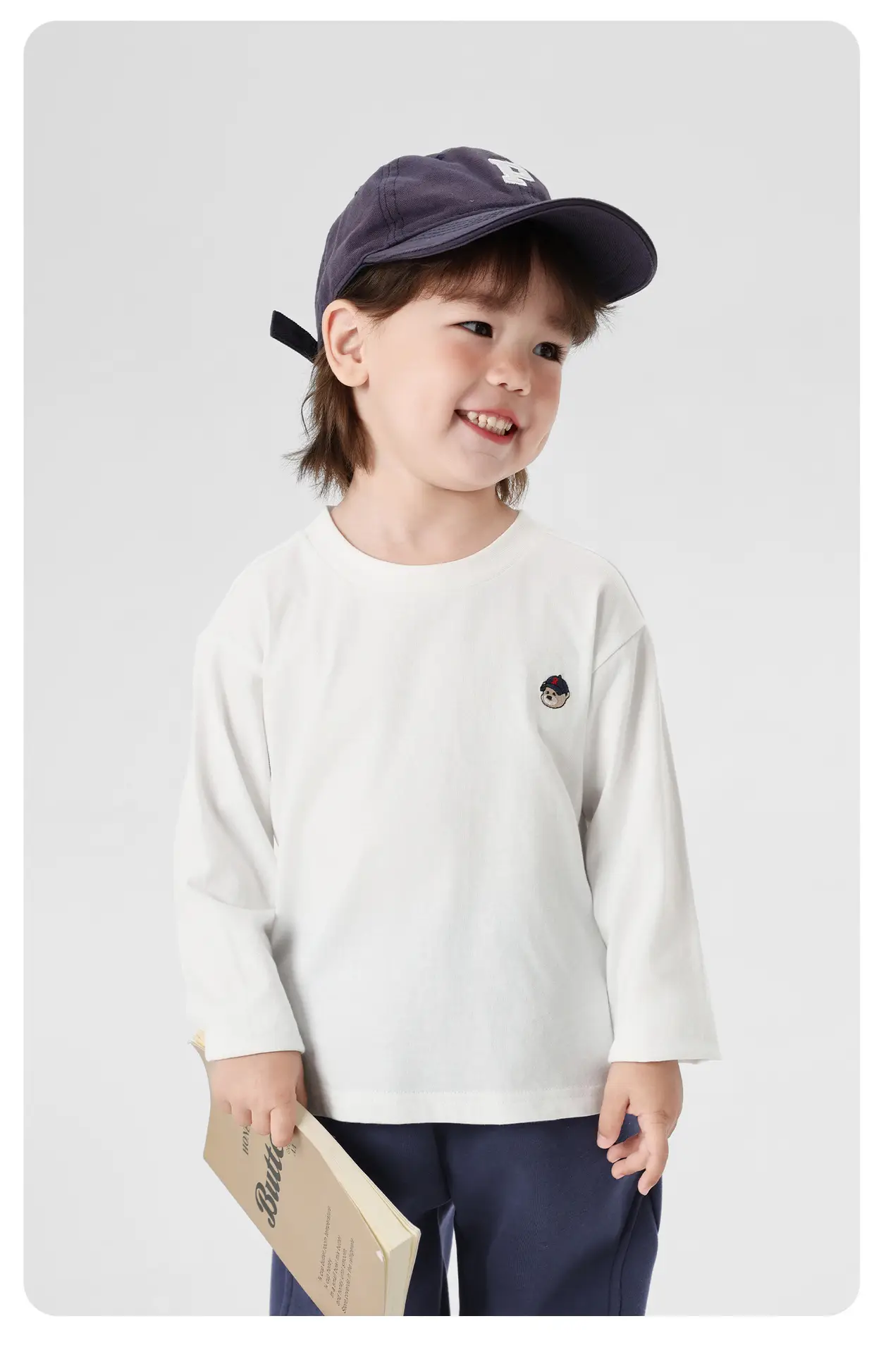 Boys Pure Cotton Striped Long Sleeve T-Shirt Spring Outfit — feature 17