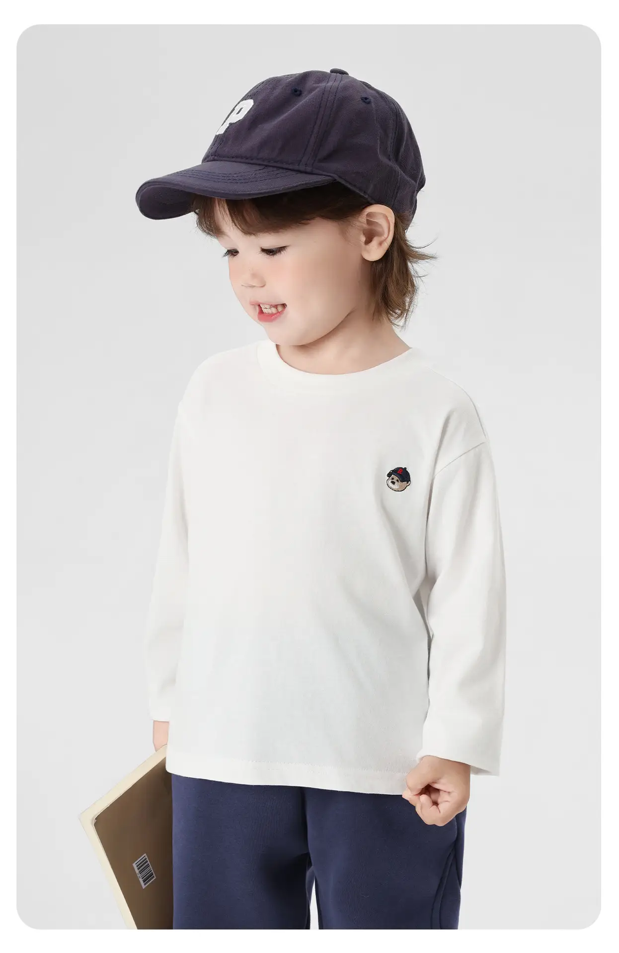 Boys Pure Cotton Striped Long Sleeve T-Shirt Spring Outfit — feature 18