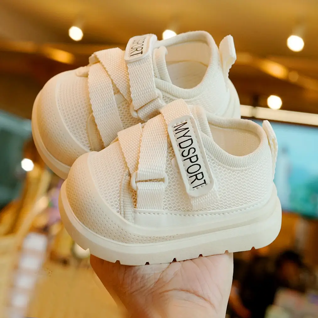 Toddler Shoes Spring & Fall New Beginner Baby Shoes 1-2 Years Old Baby Shoes Soft Sole Non-Slip Breathable Mesh