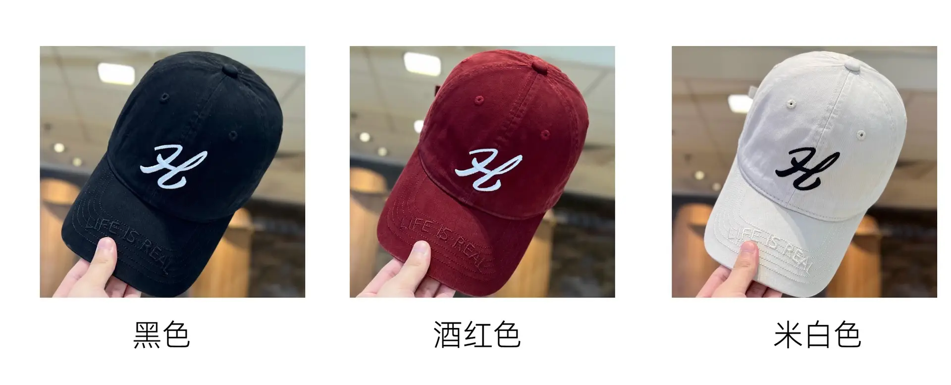 Korean Letter Embroidered Baseball Caps for Women — feature 4