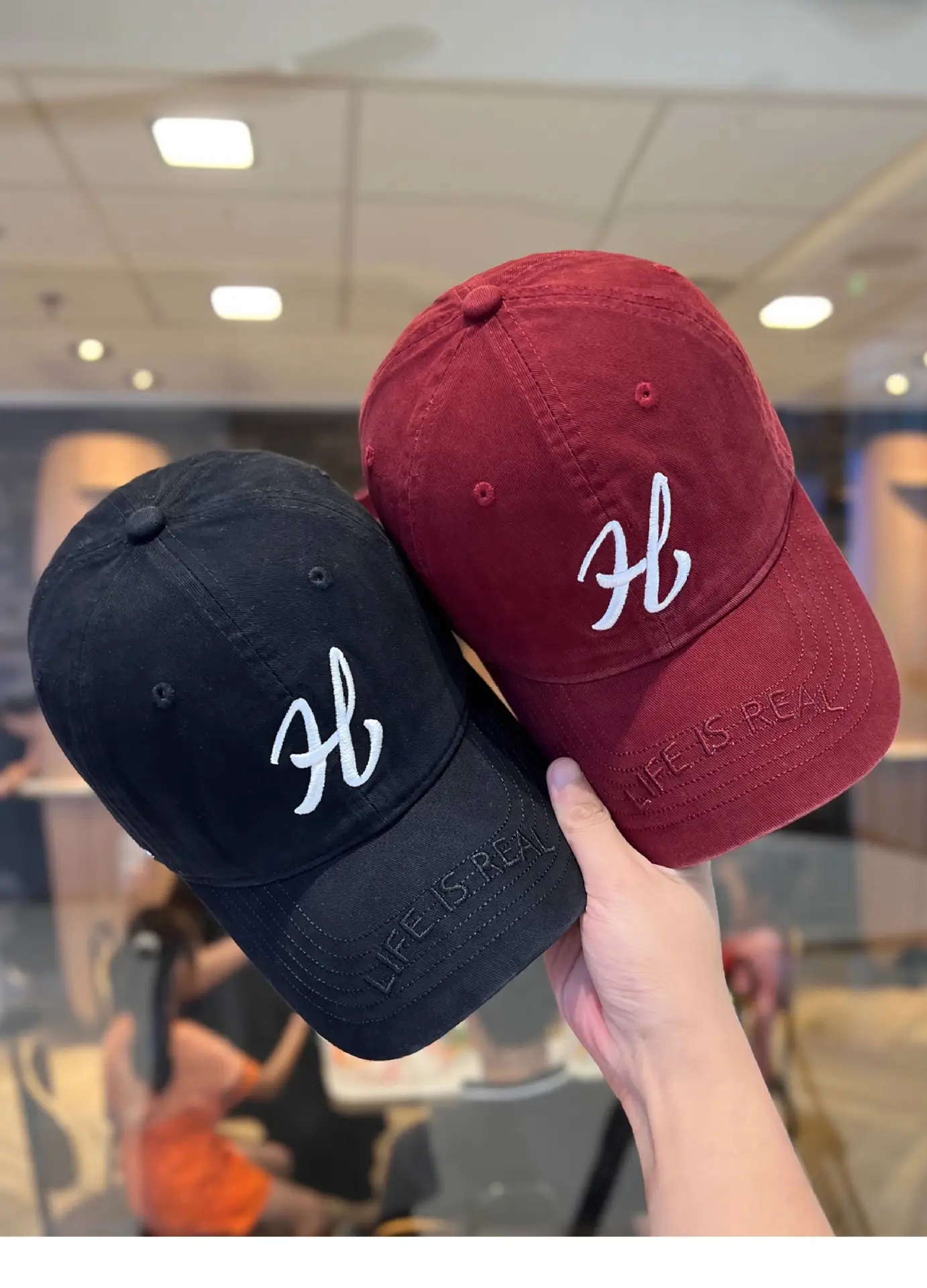 Korean Letter Embroidered Baseball Caps for Women — feature 7