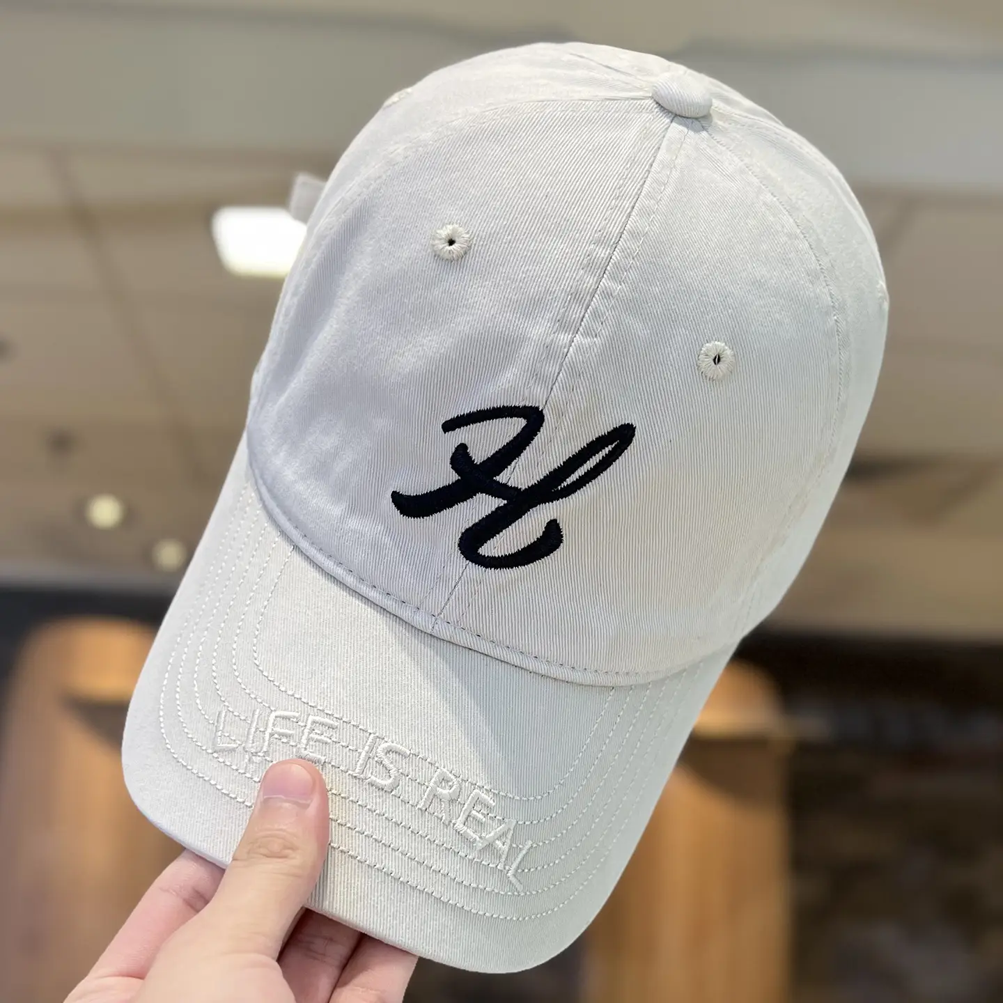Korean Letter Embroidered Baseball Caps for Women - Image 2