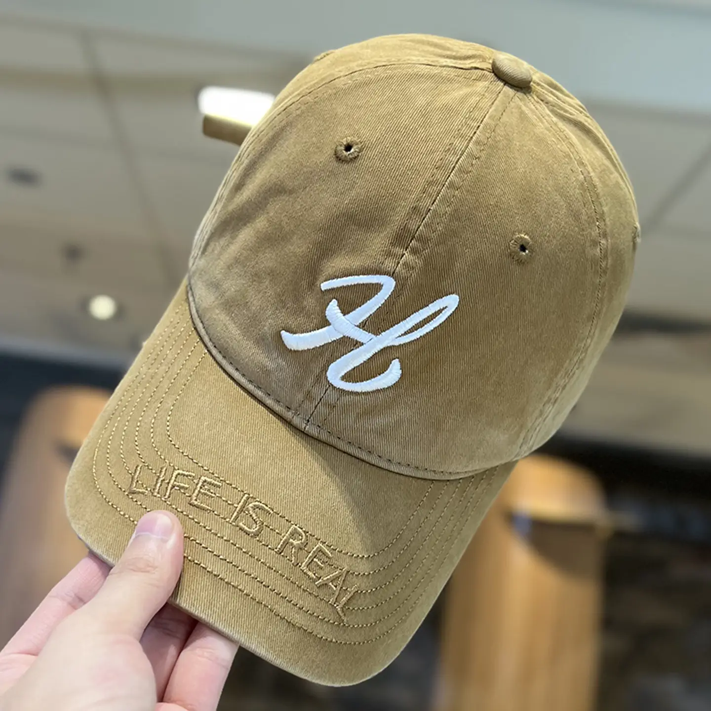 Korean Letter Embroidered Baseball Caps for Women - Image 3