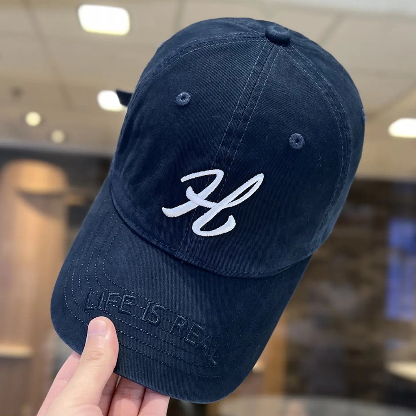 Korean Letter Embroidered Baseball Caps for Women - Image 5