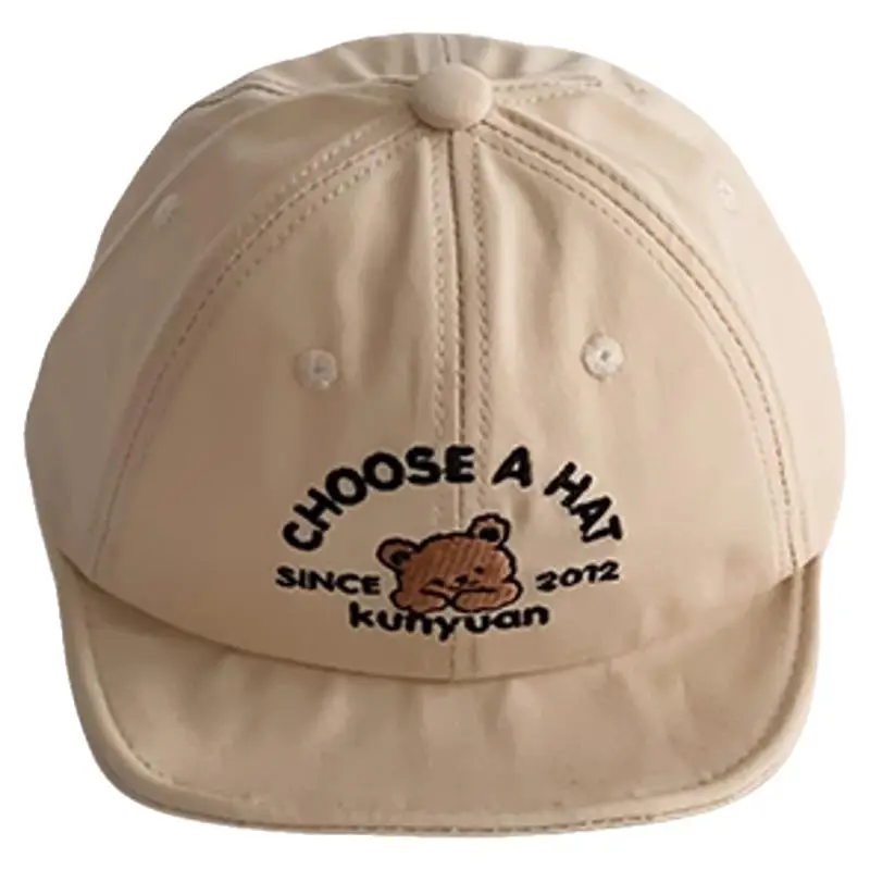 Baby Cute Hats Black Brown Beige Spring Autumn Windproof Travel Cap - Image 9