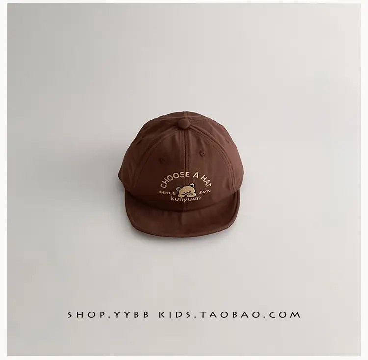Baby Cute Hats Black Brown Beige Spring Autumn Windproof Travel Cap — feature 10