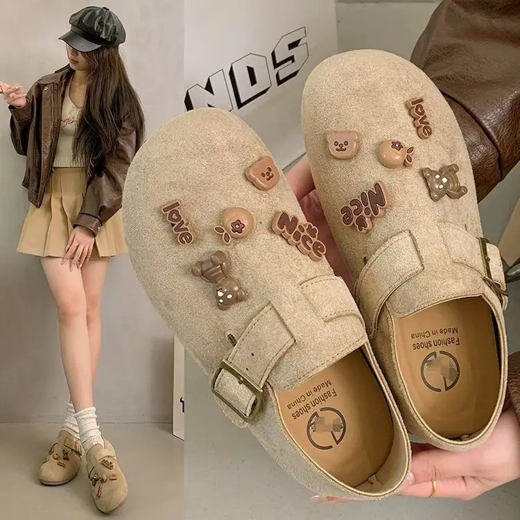Slip-On All-Inclusive Birkenstock Shoes for Women 2025 Autum New Soft-Soled Non-Slip Comfortable Flats-Soled Breathable Loafers - Image 6