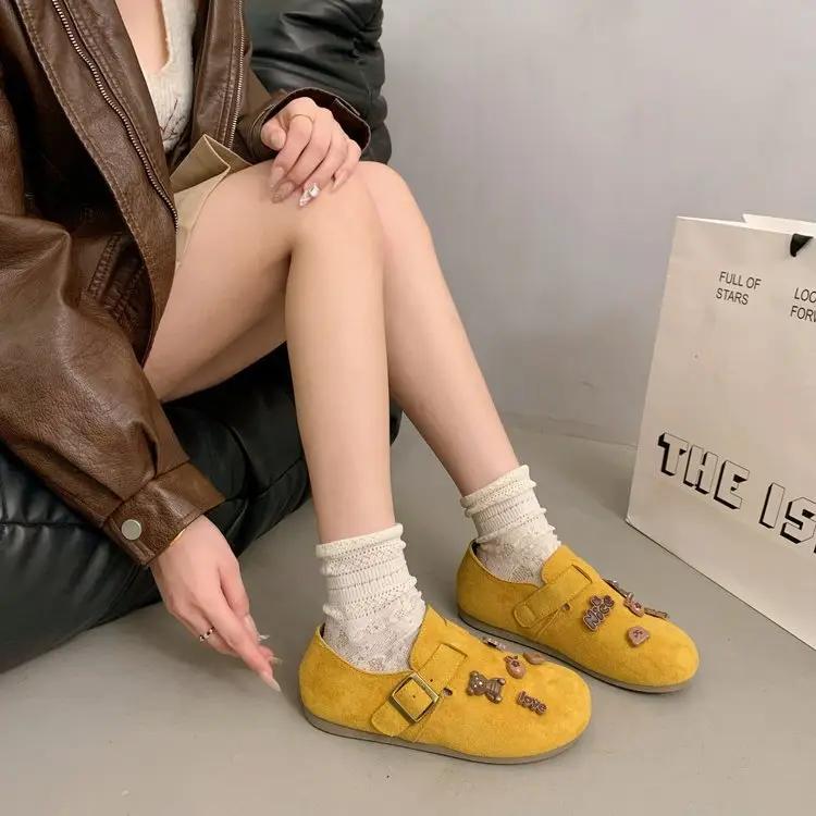 Slip-On All-Inclusive Birkenstock Shoes for Women 2025 Autum New Soft-Soled Non-Slip Comfortable Flats-Soled Breathable Loafers — feature 19