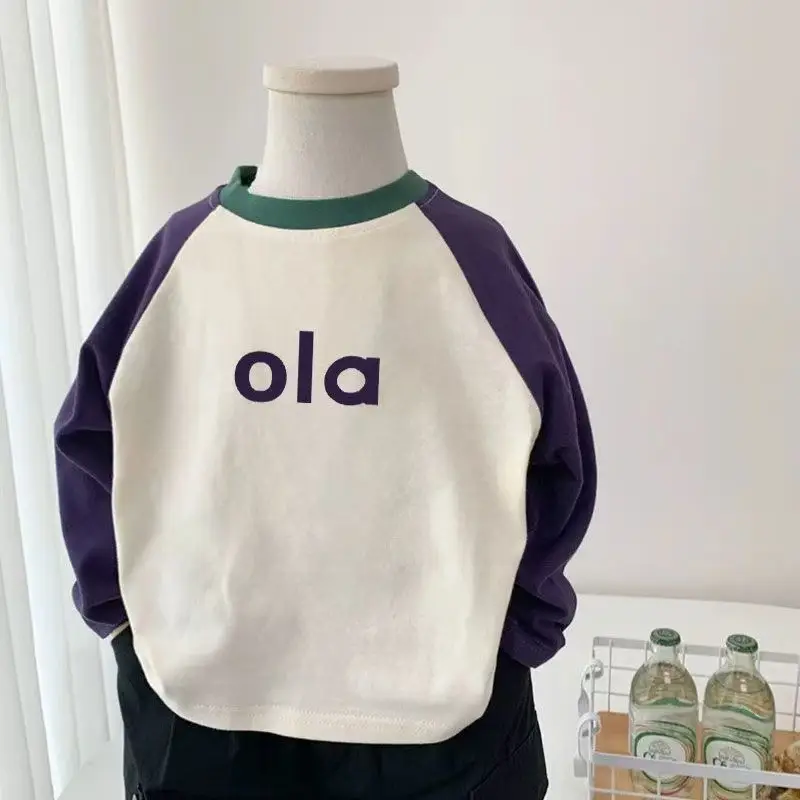 New Arrival Boys Orange "ola" Long Sleeve T-Shirt - Image 2